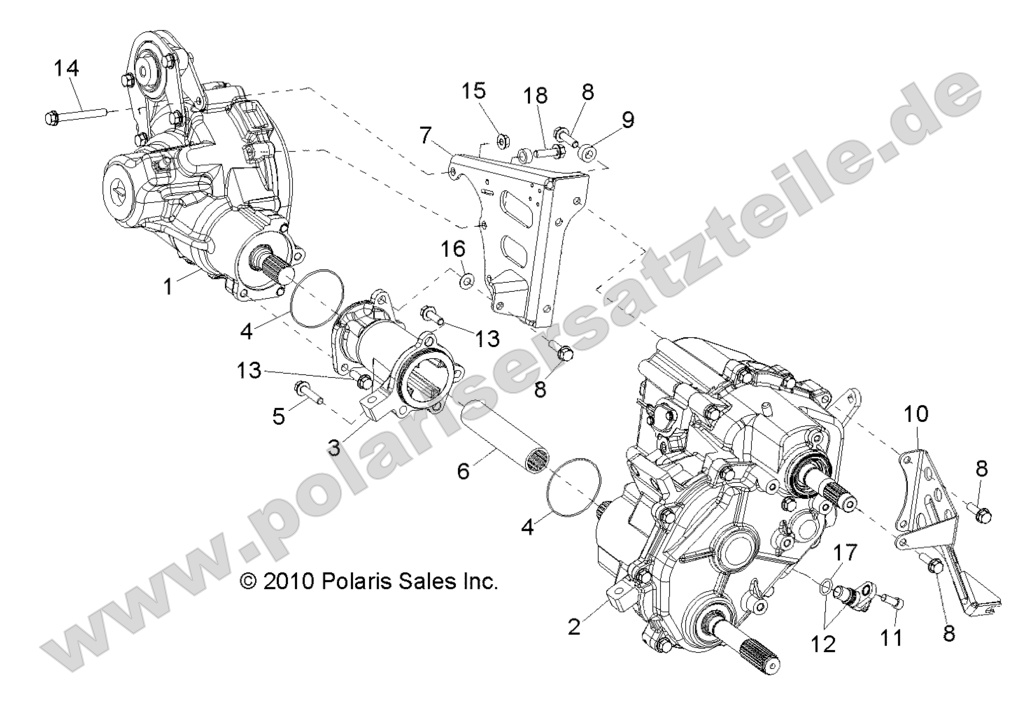 DRIVE TRAIN, GEARCASE, CARRIER MOUNTING