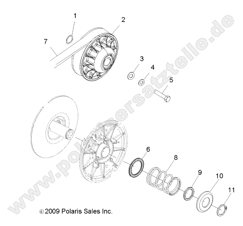 DRIVE TRAIN, SECONDARY CLUTCH