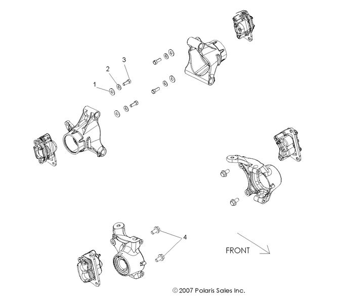 BRAKES, CALIPER MOUNTING