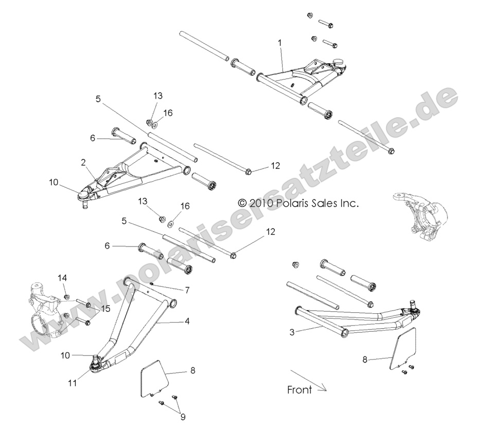 SUSPENSION, FRONT CONTROL ARMS