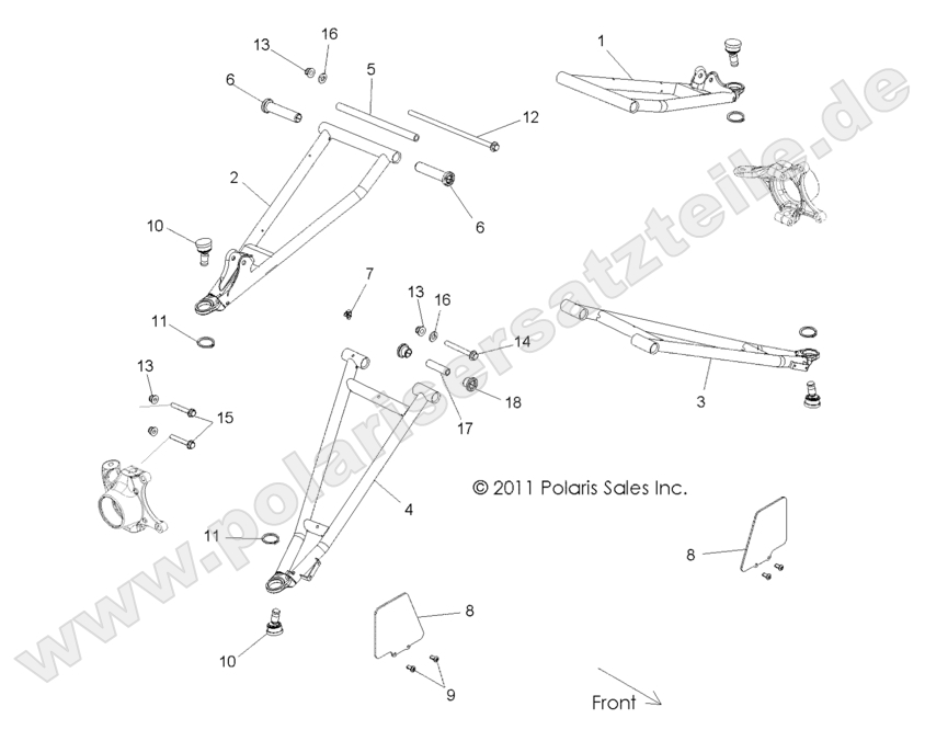 SUSPENSION, FRONT CONTROL ARMS