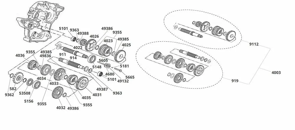 Fantic-XM-XE-50-2021-22-Getriebe Getriebe