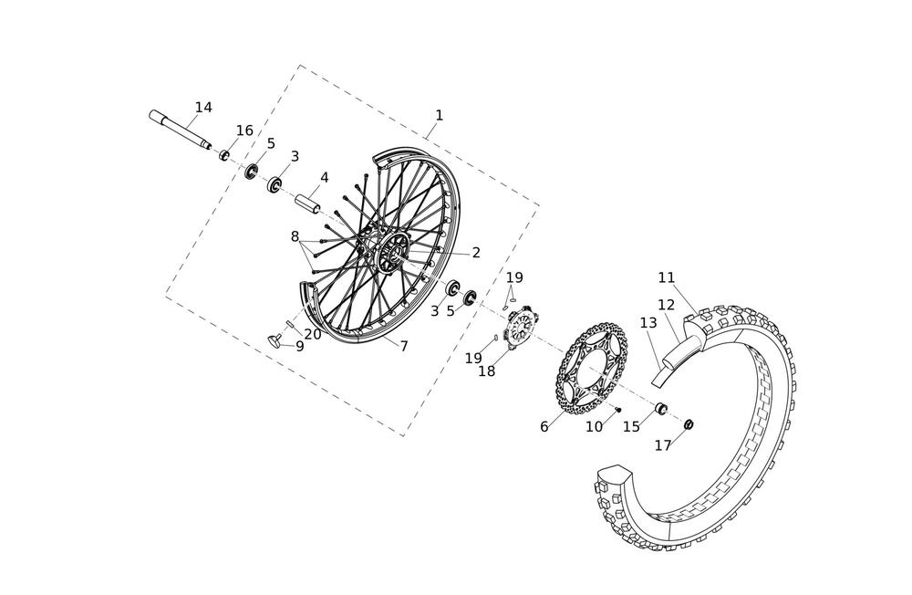 XE300MY24-Vorderrad Vorderrad