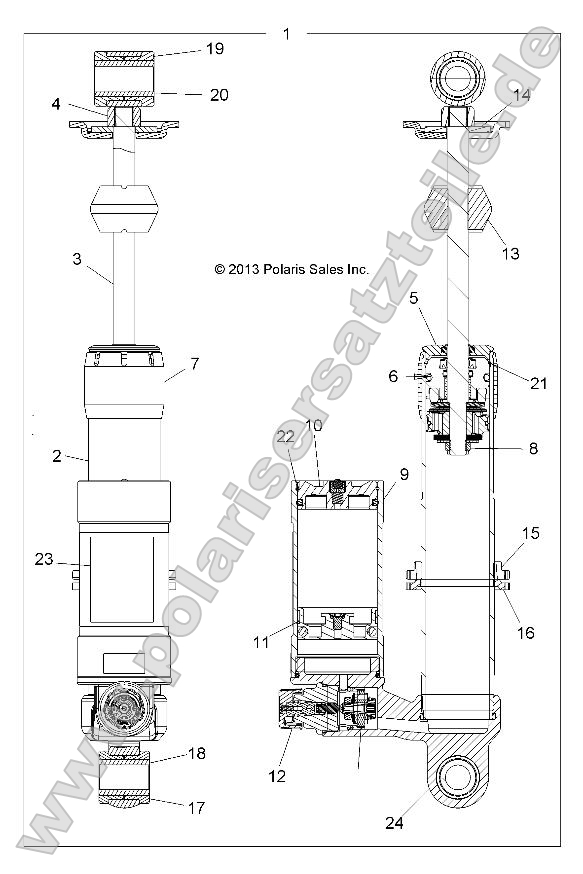 Suspension, Shock, Front 49ATVSHOCKFRT7044135