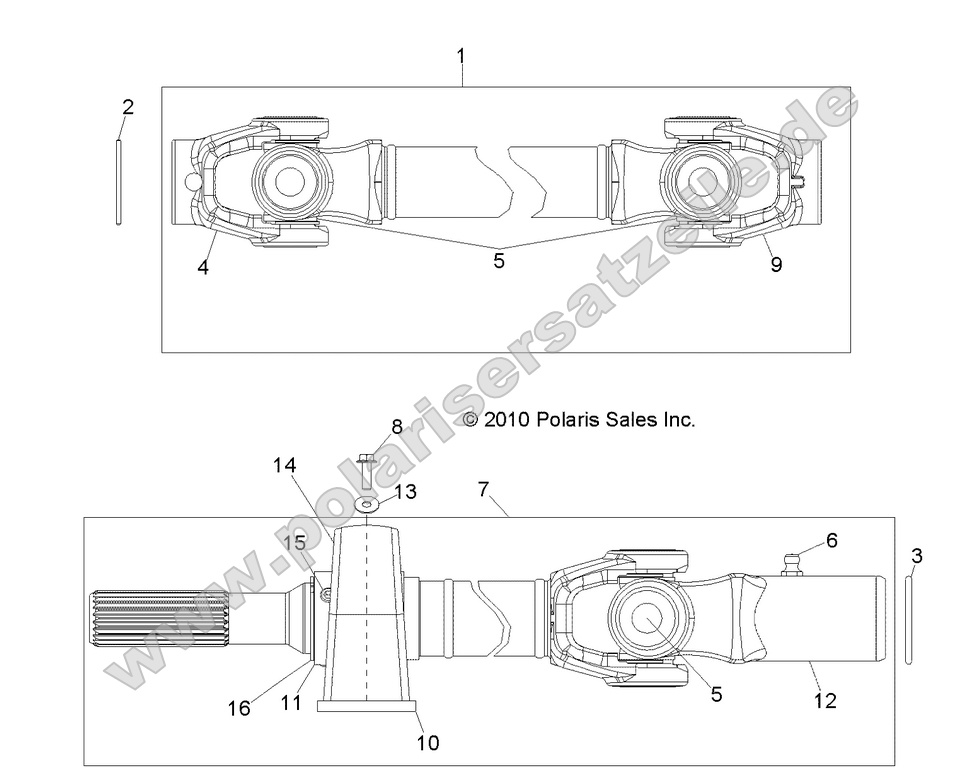 DRIVE TRAIN, FRONT PROP SHAFT
