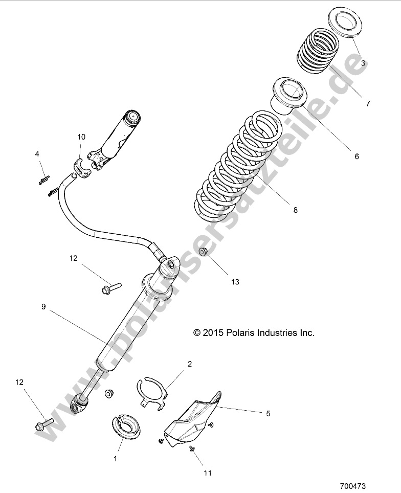 SUSPENSION, REAR SHOCK MOUNTING