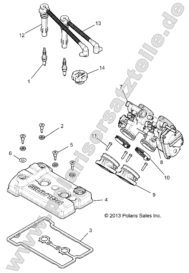 Engine, Throttle Body and Valve Cover