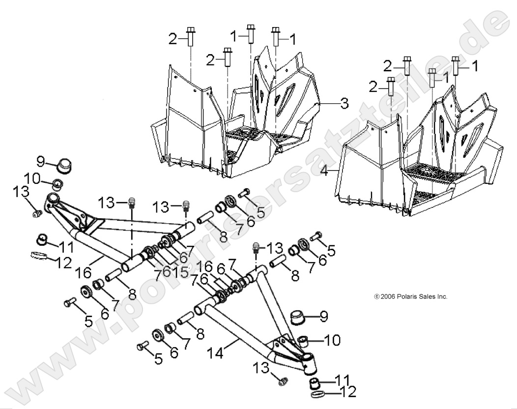 CHASSIS, A-ARM and FOOTREST