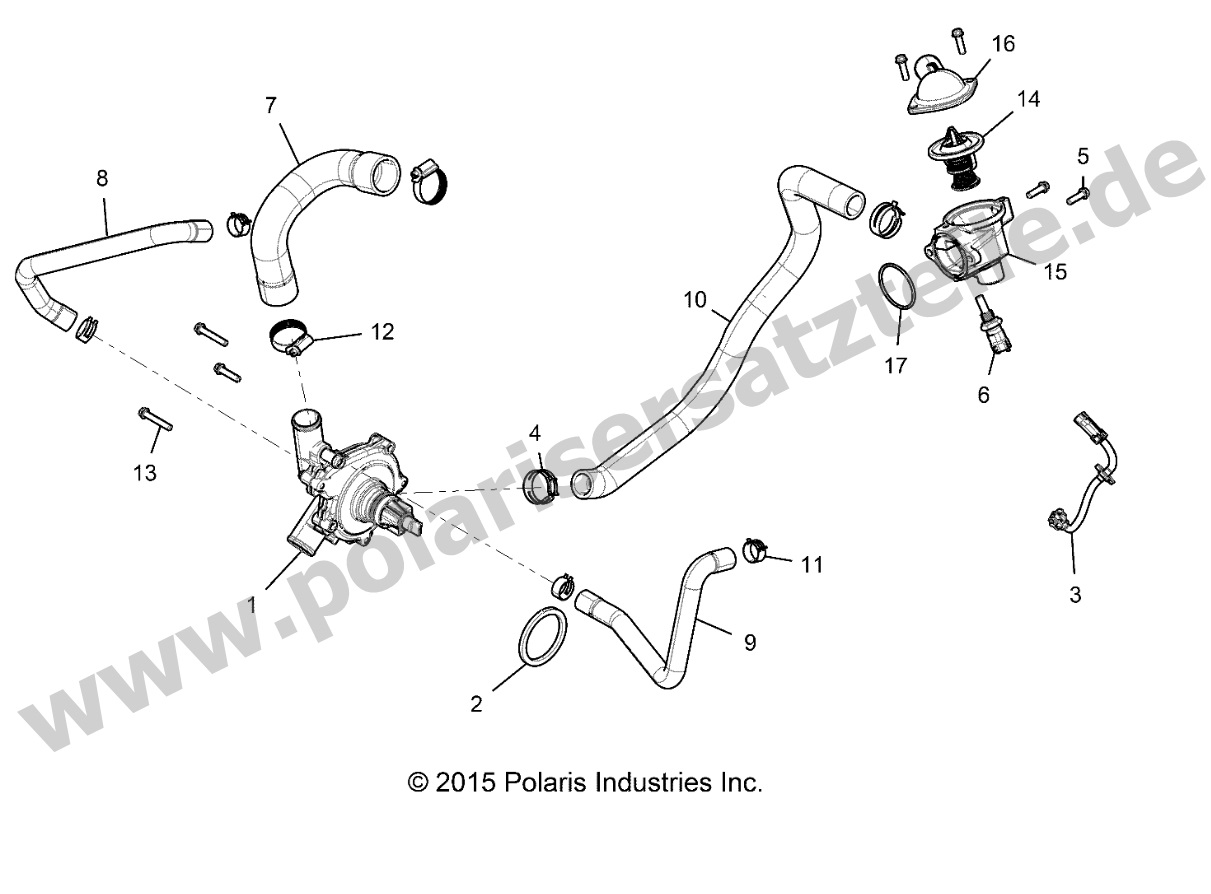 ENGINE, WATERPUMP AND BYPASS