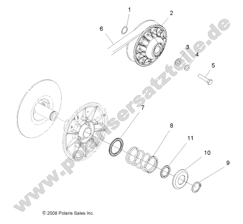 DRIVE TRAIN, SECONDARY CLUTCH