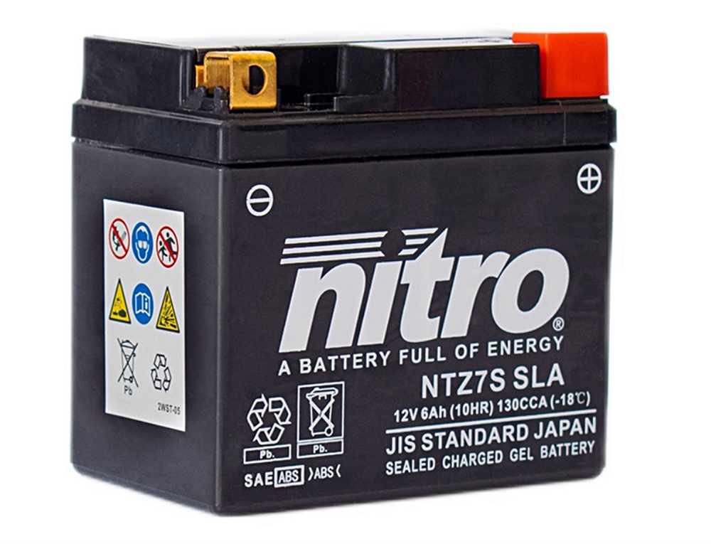 Nitro NTZ7S SLA GEL AGM Batterie 12V 6AH - Einbaufertig (YTZ7S, FTZ7S, GTZ7S) Nitro NTZ7S SLA GEL AGM Batterie 12V 6AH - Einbaufertig (YTZ7S, FTZ7S, GTZ7S)