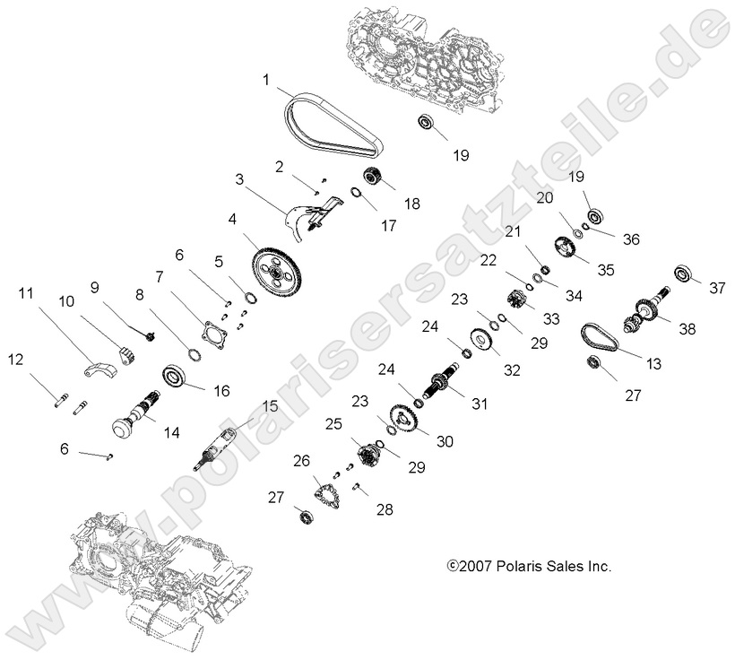 DRIVE TRAIN, MAIN GEARCASE INTERNAL