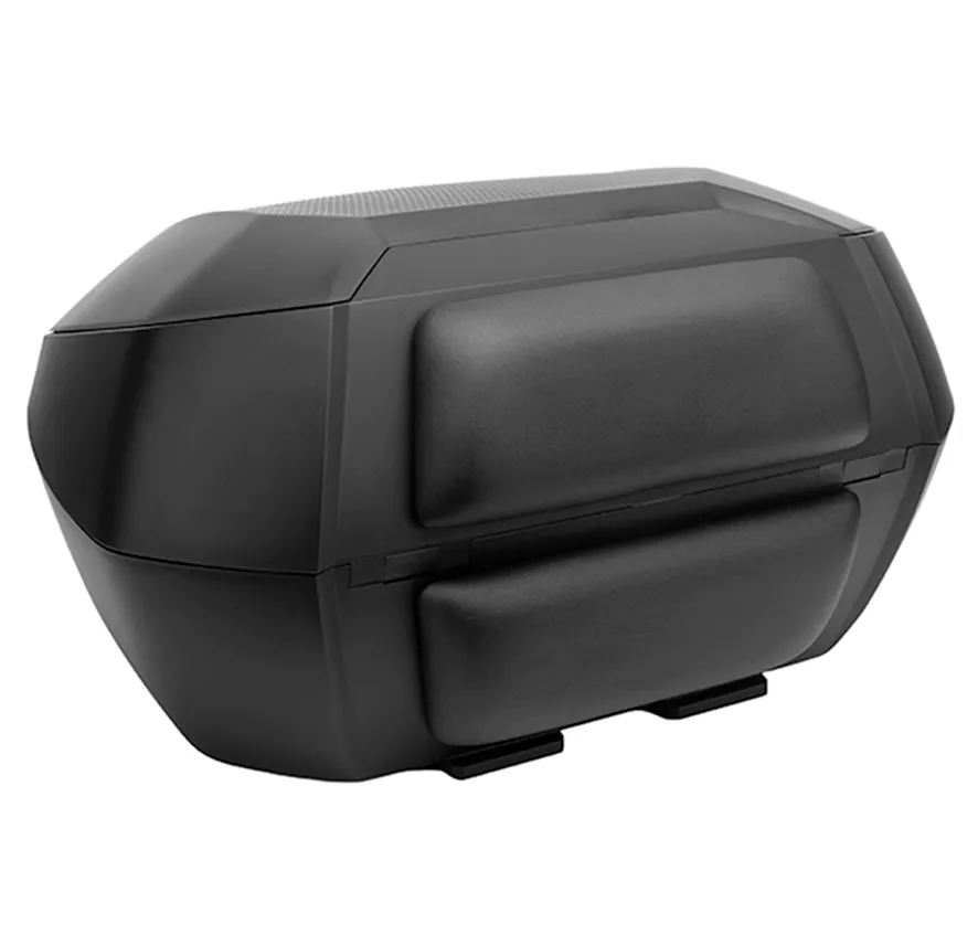 Furchtlos-SHIELD-L-Luxe-Topcase-48-Liter-Rueckenpolster Furchtlos SHIELD L Luxe Topcase - 48 Liter - weiß/rot