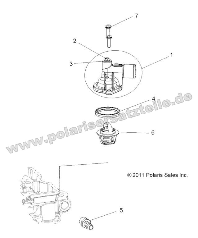 ENGINE, THERMOSTAT and COVER