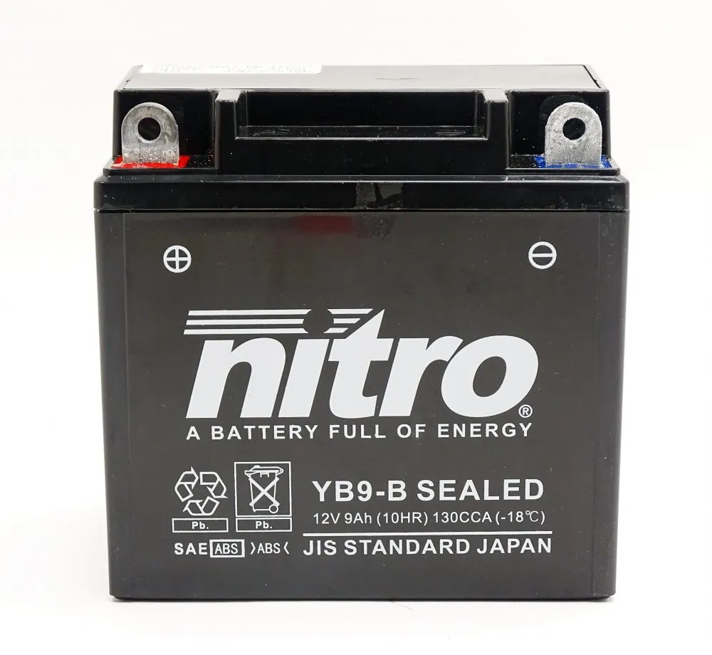 Nitro NB9-B / YB9-B SLA GEL AGM Batterie 12V 9AH - Einbaufertig (CB9-B, 12N9-4B1)