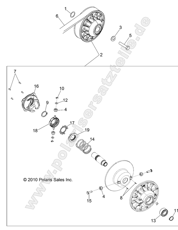 DRIVE TRAIN, SECONDARY CLUTCH