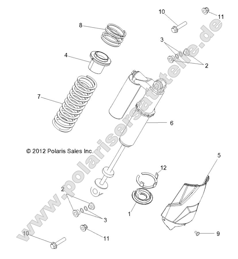 SUSPENSION, REAR SHOCK MOUNTING