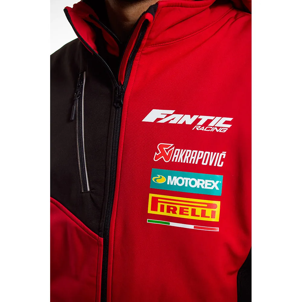 Fantic Original Soft Shell Weste schwarz/rot - FANTIC RACING TEAM REPLICA - L - TEES520RAC03