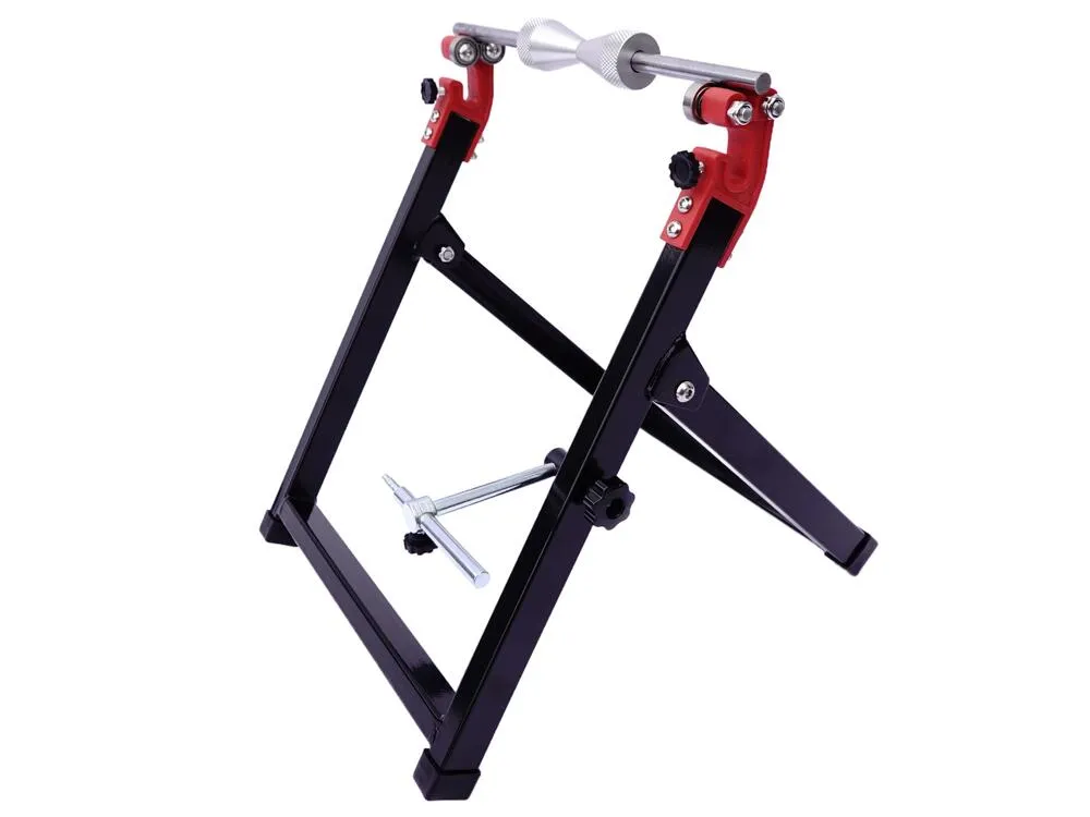 TMP Motorrad Felgen Auswuchtgerät / Wuchtbock klappbar - schwarz-rot