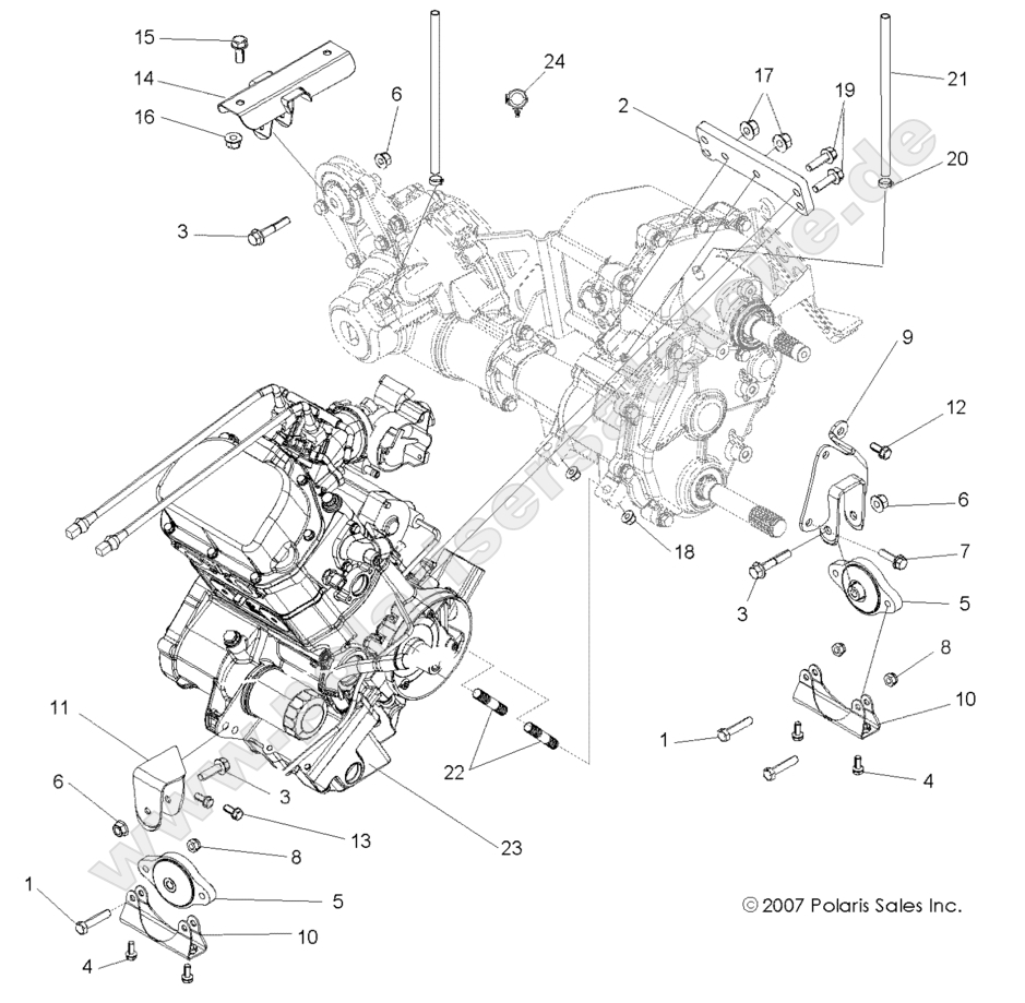 ENGINE, TRANSMISSION MOUNTING