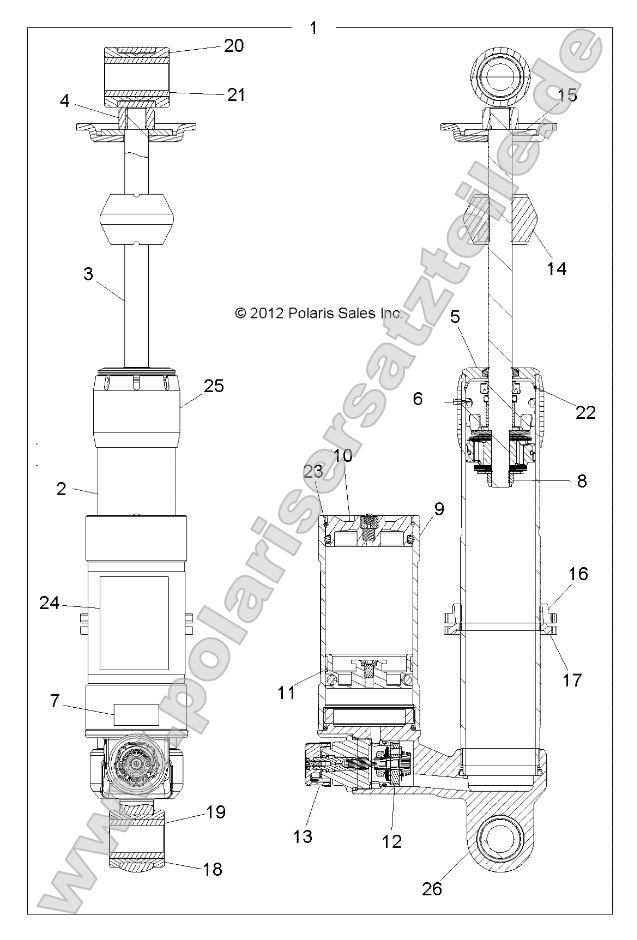 Suspension, Shock, Front (49ATVSHOCKFRT7043854)