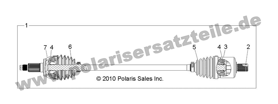 drive train front half shaft