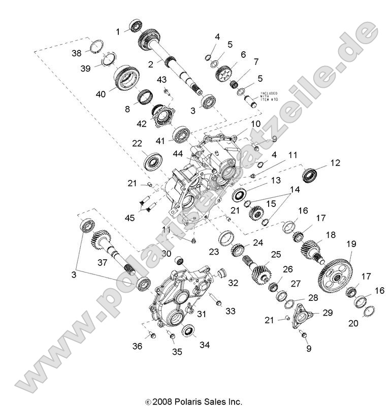 drive train main gearcase intl comp 1 (BUILT 10/16/08 AND AFTER)