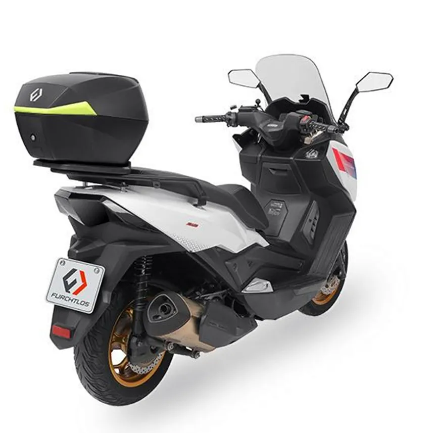 Furchtlos SHIELD S Basic Topcase - 35 Liter - schwarz/gelb - inkl. Montagekit