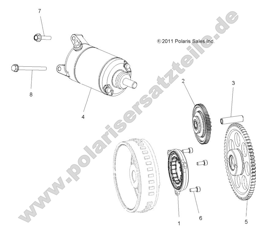 ENGINE, STARTER DRIVE