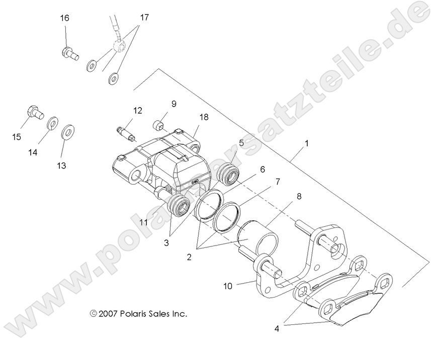 BRAKES, FRONT CALIPER