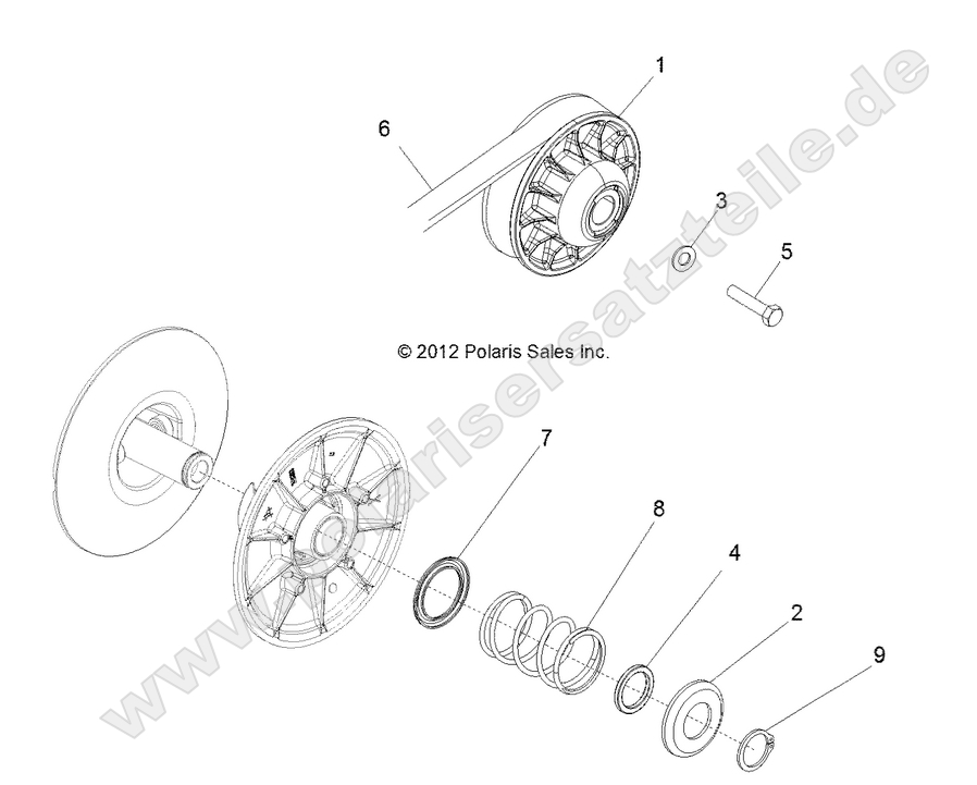 DRIVE TRAIN, SECONDARY CLUTCH