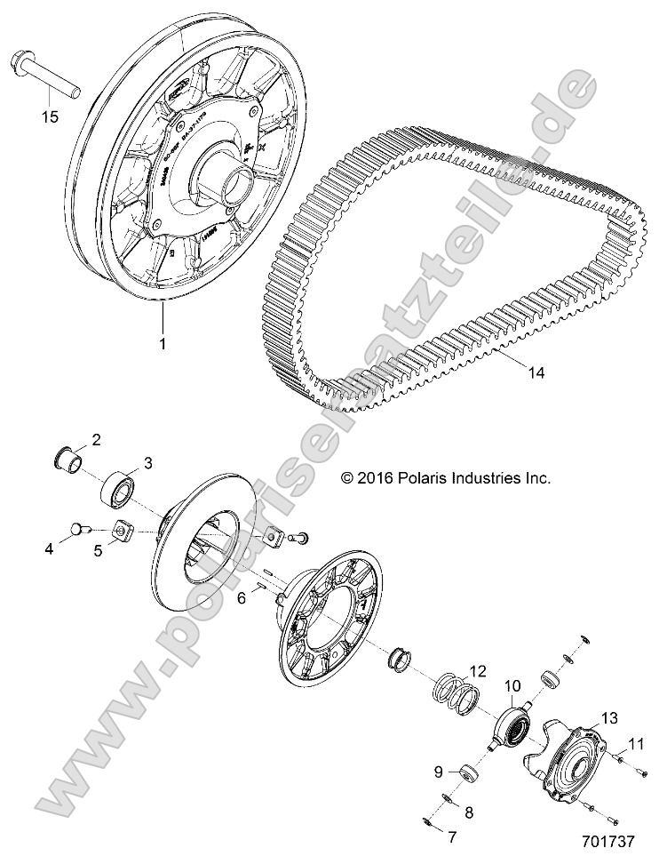 Drive Train, Secondary Clutch