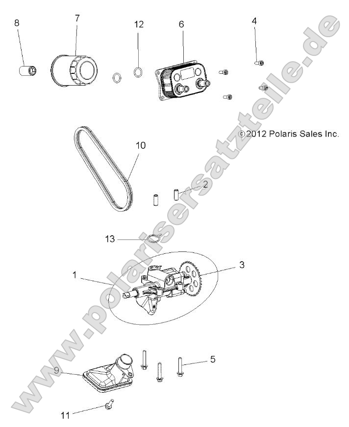 Engine, Oil Pump and Oil Cooler