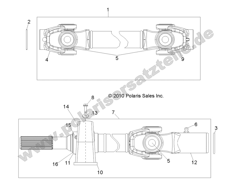 DRIVE TRAIN, FRONT PROP SHAFT