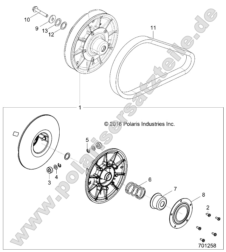 Drive Train, Secondary Clutch