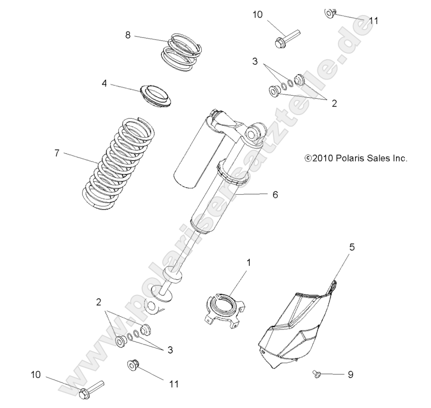 SUSPENSION, REAR SHOCK MOUNTING