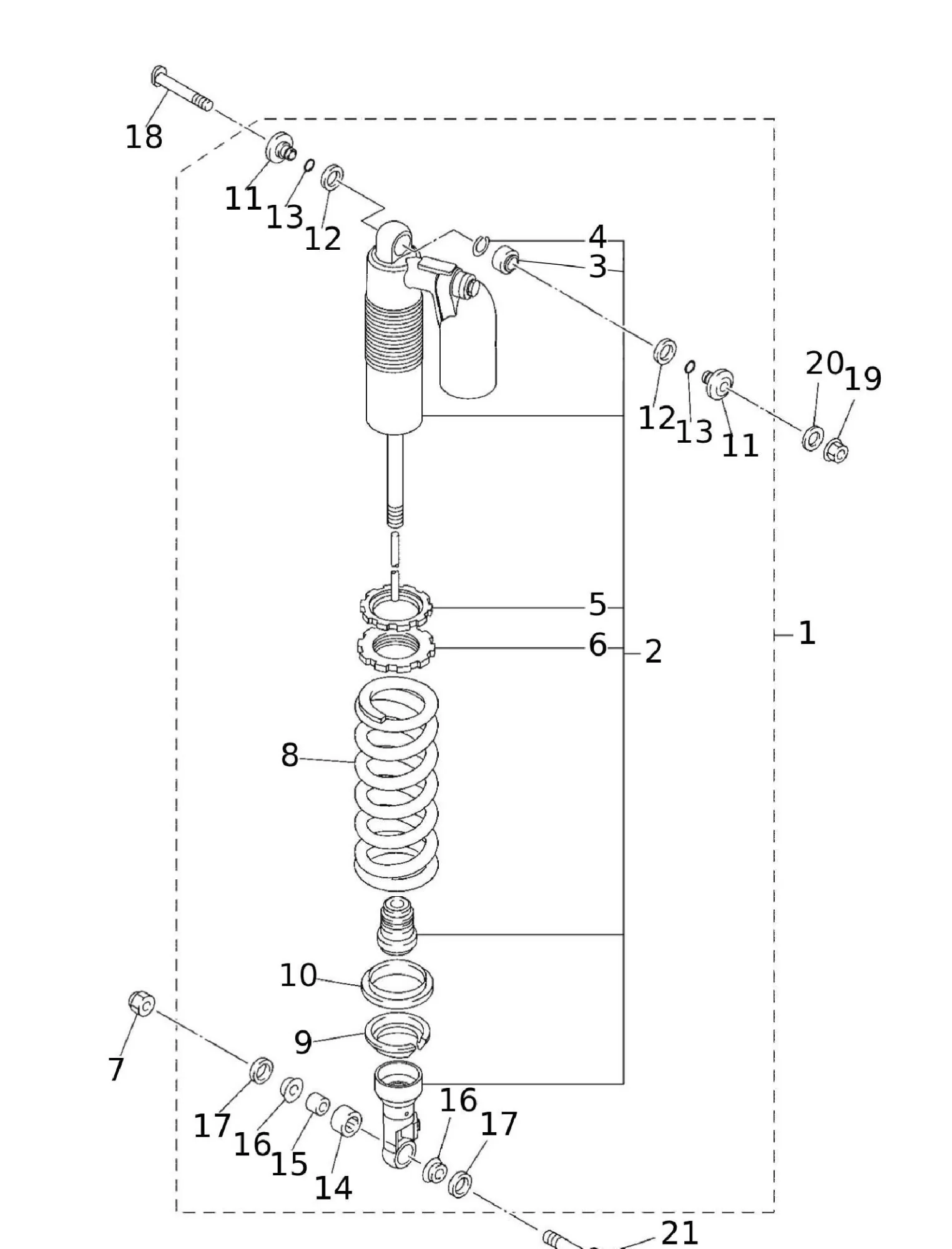 Stoßdämpfer hinten