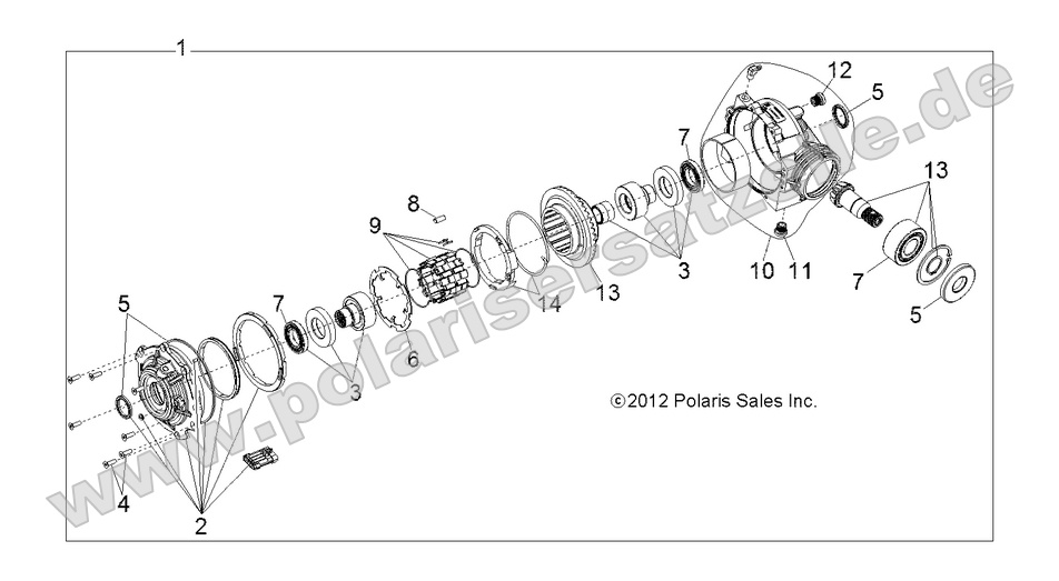 DRIVE TRAIN, FRONT GEARCASE INTERNALS