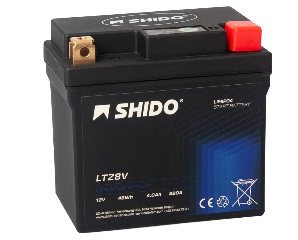 Shido LTZ8V Lithium Ionen Batterie 12V LiFePO4 (YTZ8V BTZ8V)