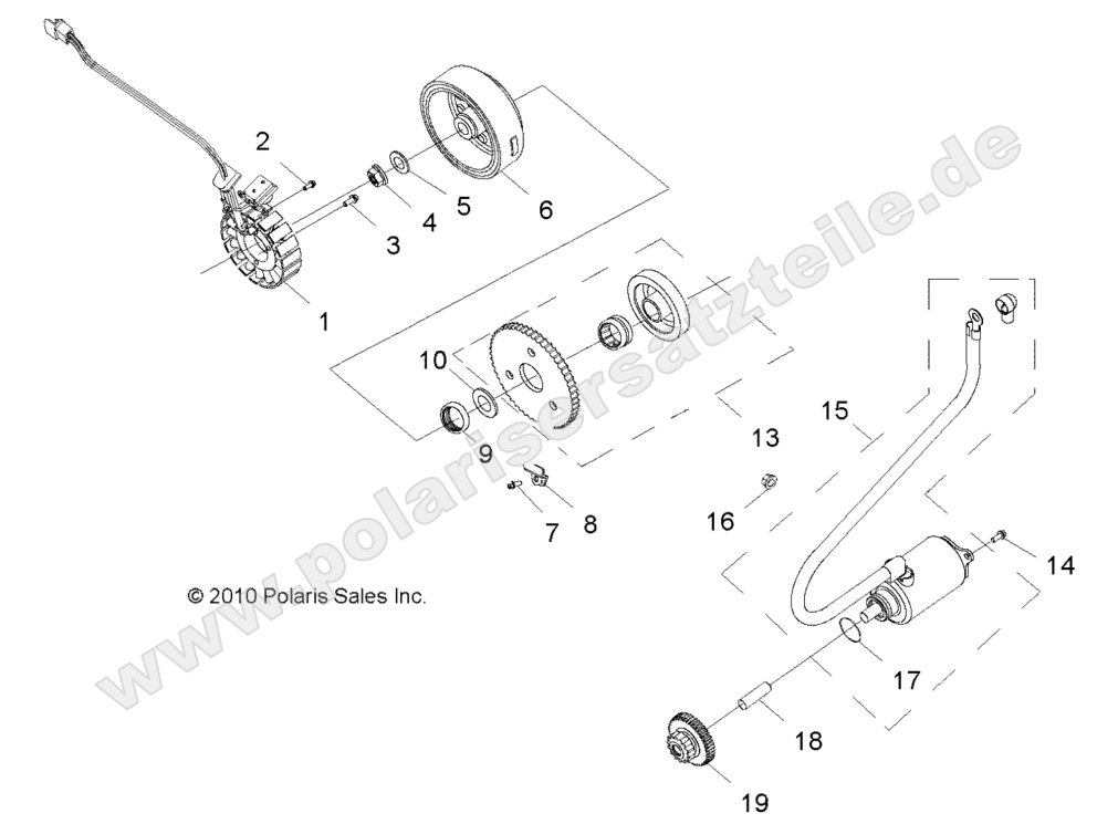 ENGINE, STARTING MOTOR