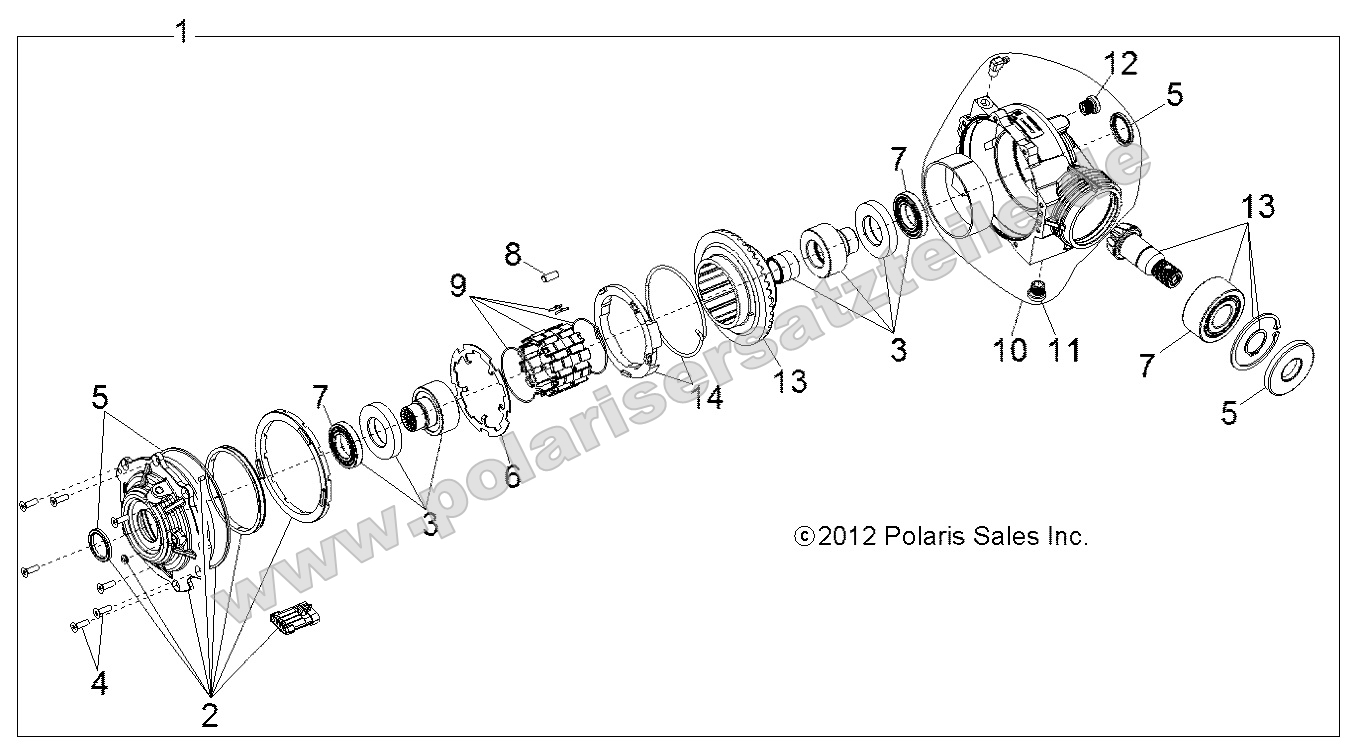 Drive Train, Front Gearcase Internals (49RGRTRANSINTL13900XP)