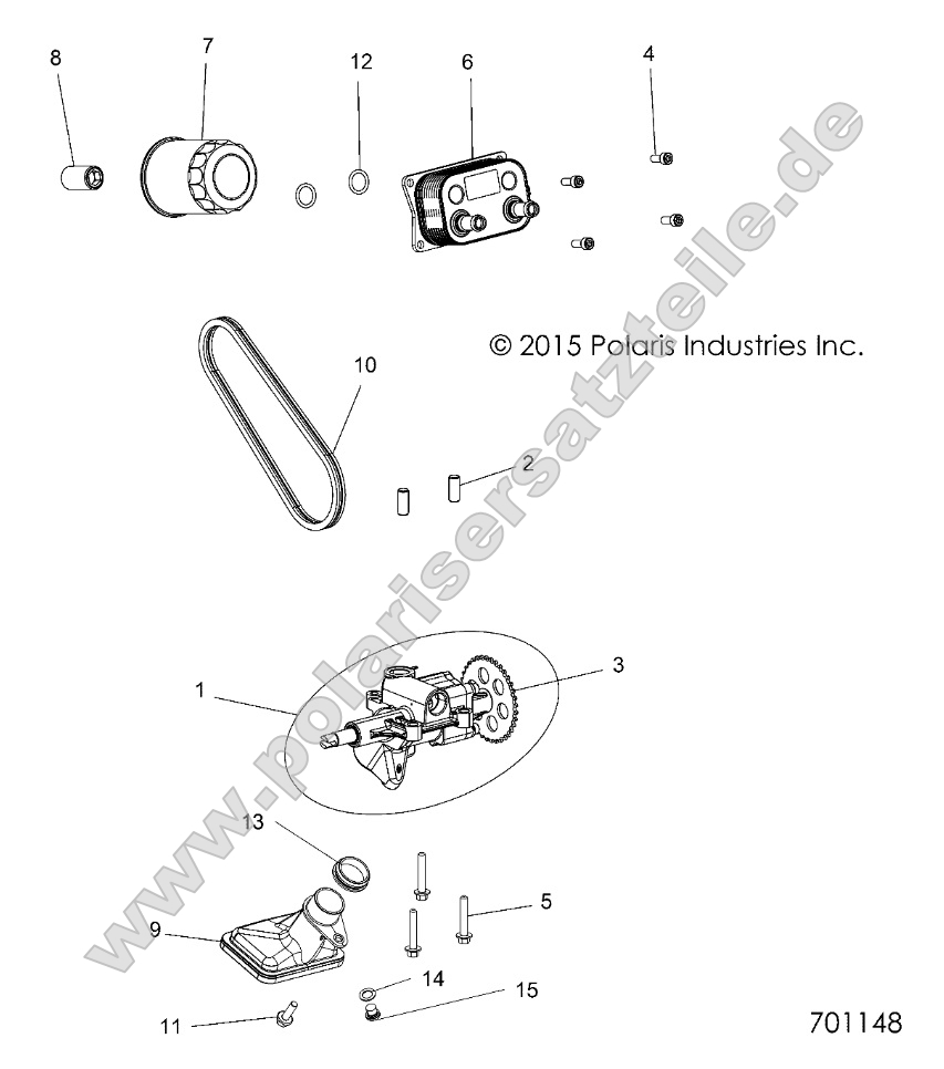 Engine, Oil Pump and Oil Cooler