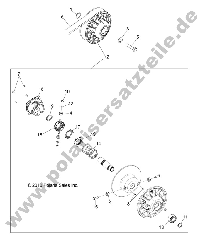 DRIVE TRAIN, SECONDARY CLUTCH