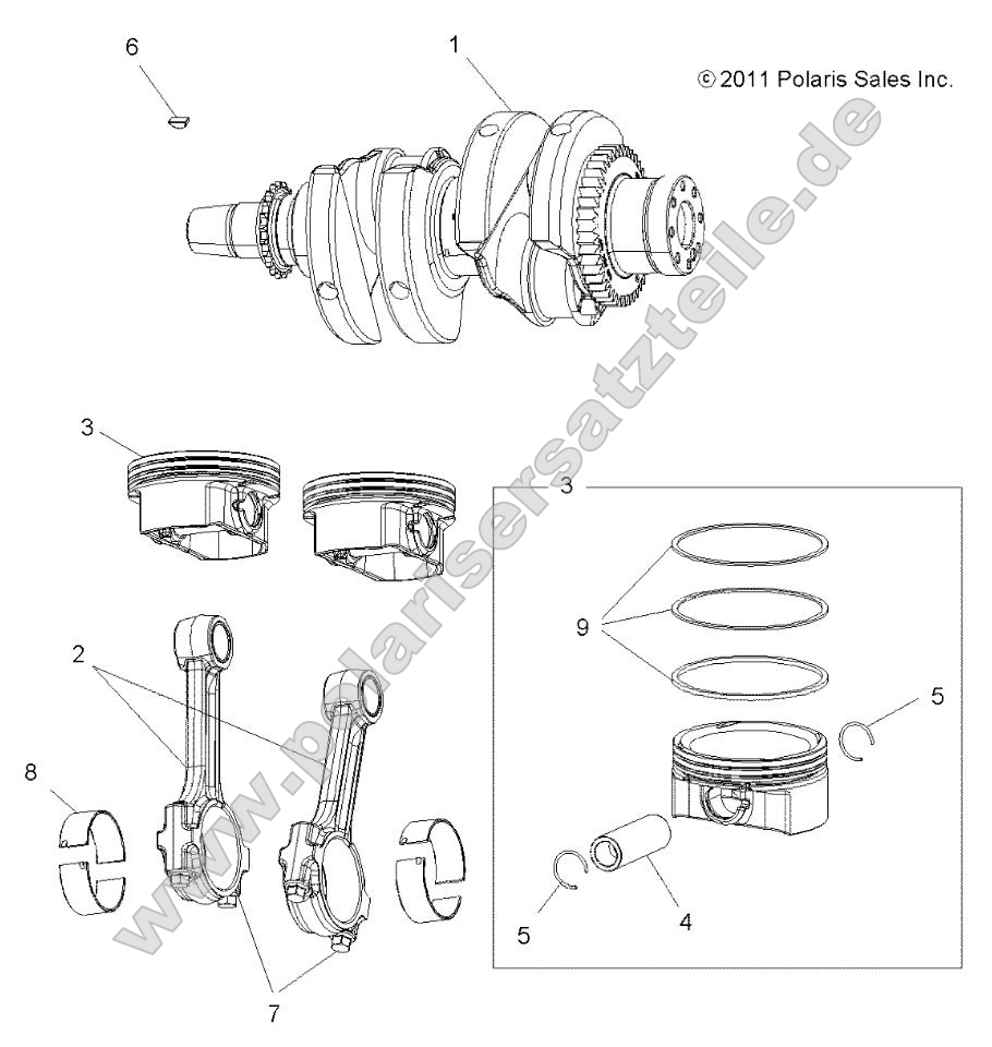 Engine, Crankshaft and Piston