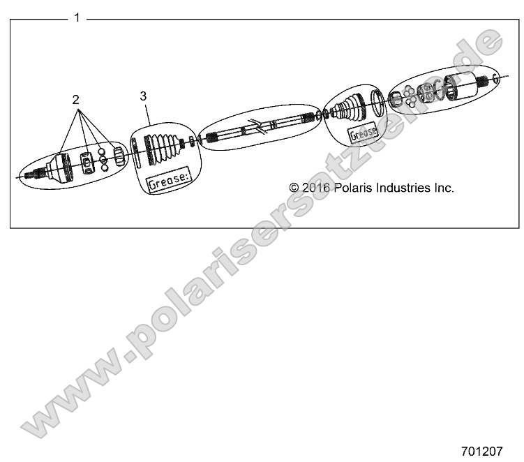 Drive Train, Front Half Shaft (701207)