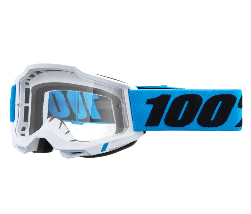 100% Crossbrille Accuri 2 - Novel weiß-blau  - klares Glas