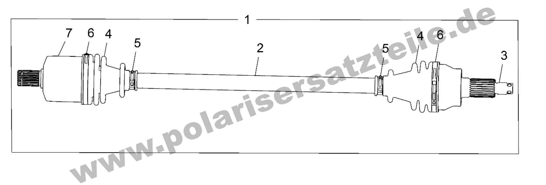 DRIVE TRAIN, FRONT HALF SHAFT (IF BUILT 10/19/15 AND BEFORE)