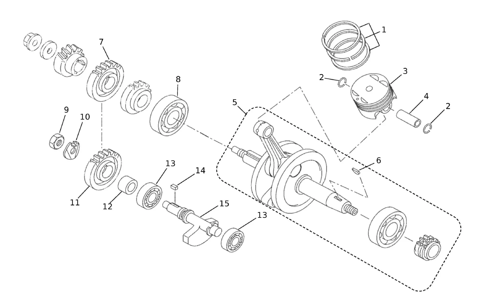 Kurbelwelle / Kolben