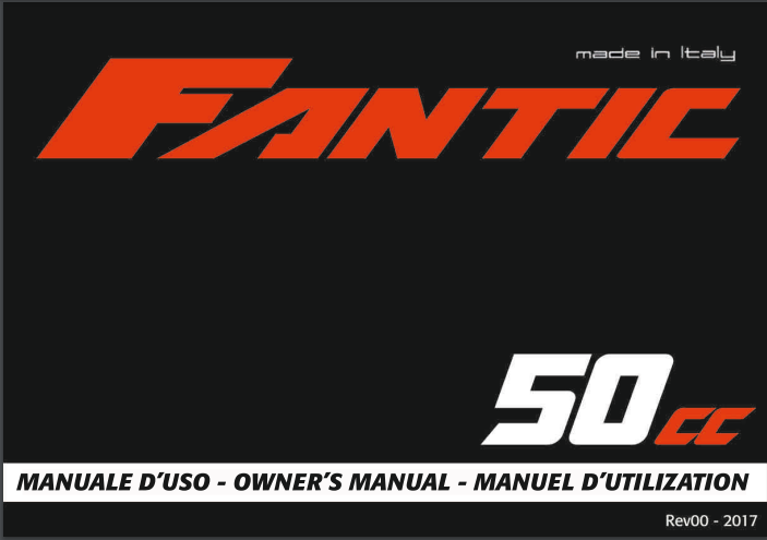 Fantic Benutzerhandbuch TL 50 Enduro / TL 50 Motard 2017