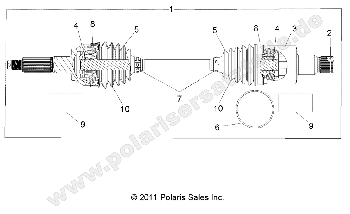 DRIVE TRAIN, REAR HALF SHAFT